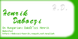 henrik daboczi business card